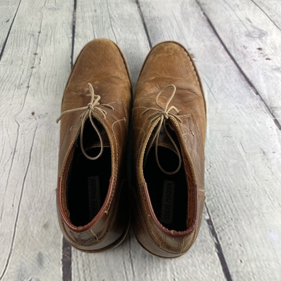 Steve Madden Harken 247 Ankle Chukka Boots Mens Size 11.5 Cognac Leather Lace Up main image 7